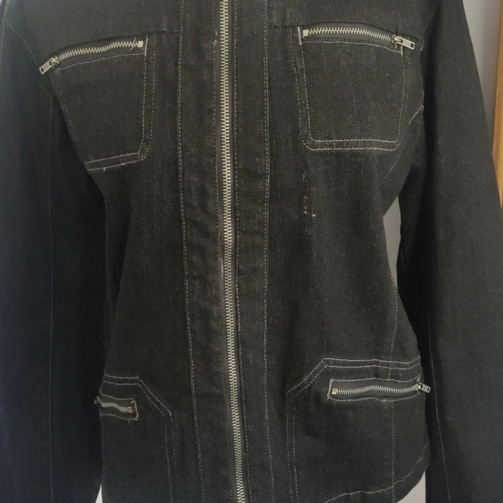 Chicos Platinum(set) jean jacket size 1 jeans size 0.5 - Picture 4 of 11